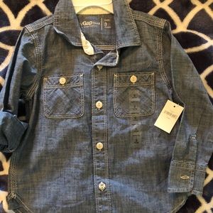 Baby Gap Denim Button Down Shirt 3T